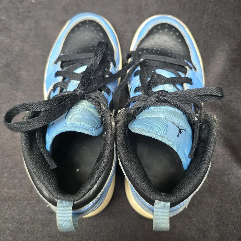 Nike Air Blue & Black Jordan 1 Mid Sneakers